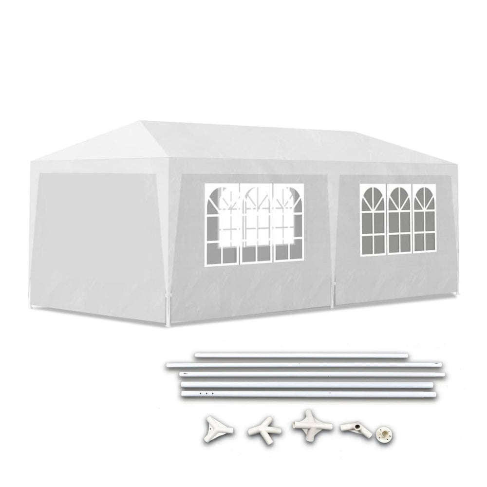 Party Tent With Side Panels 3x6m White