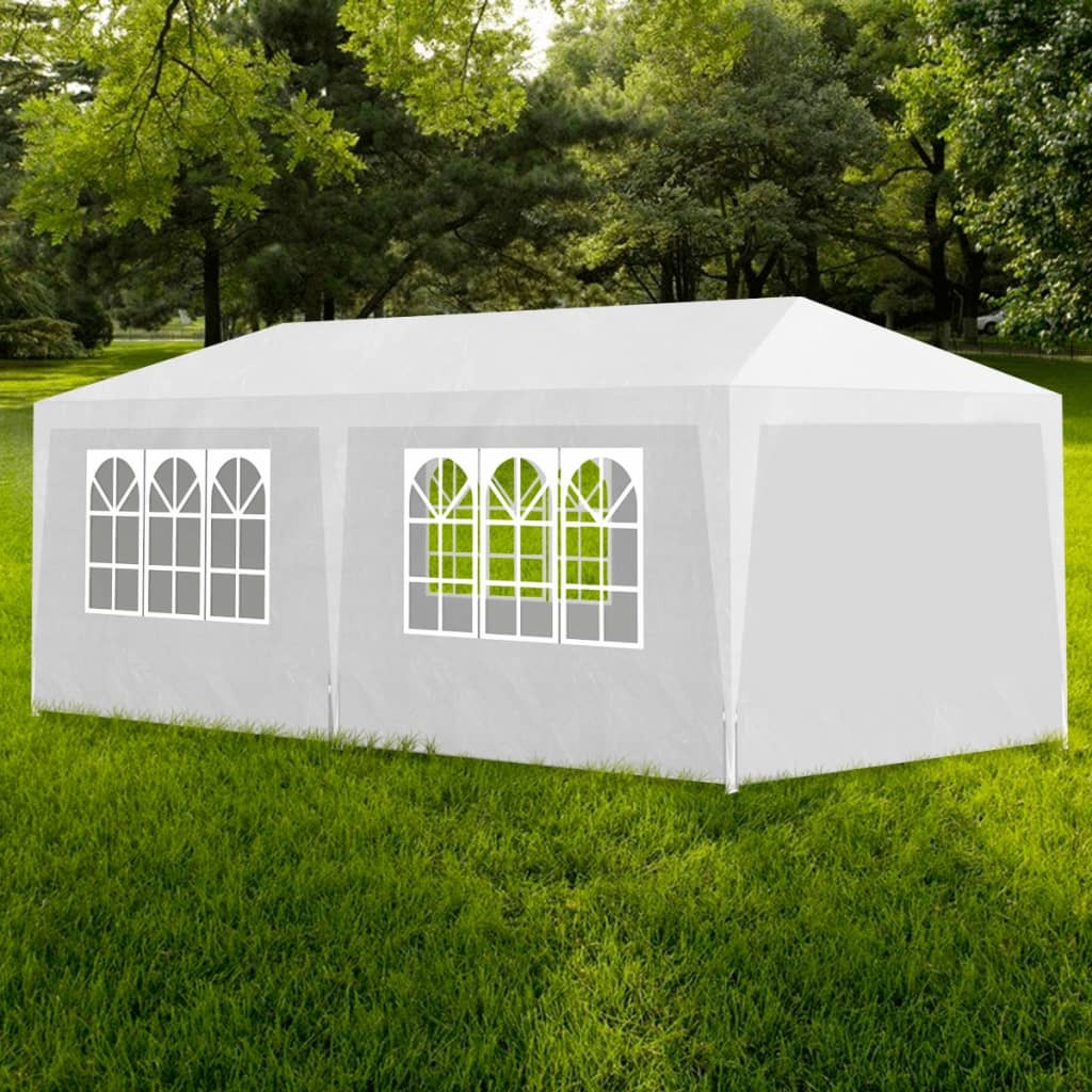 Party Tent With Side Panels 3x6m White