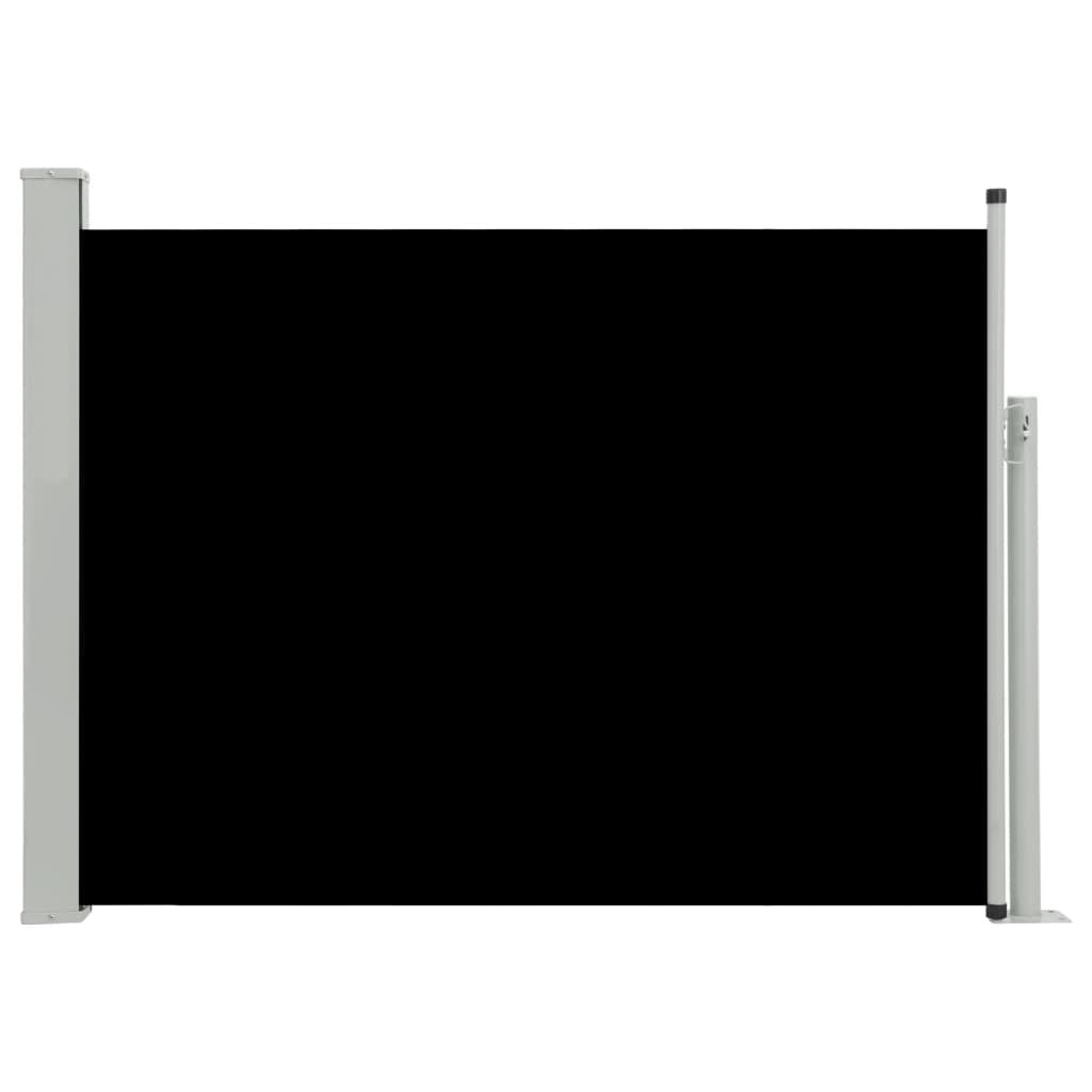 Patio Retractable Side Awning 120x500 cm Black