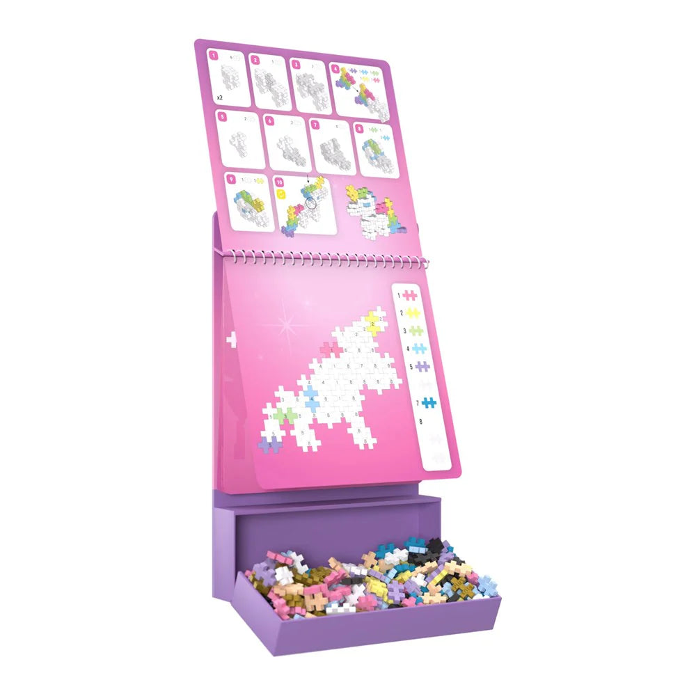 Plus-Plus Activity Pad Puzzle by Number Fairy Tale Unicorns Set