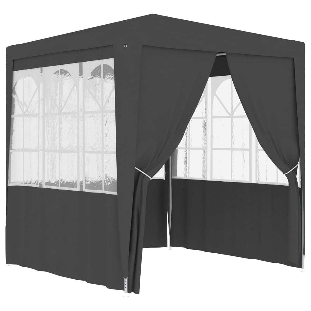 Professional Party Tent with Side Walls 2.5x2.5 m Anthracite 90 g/mÂ²