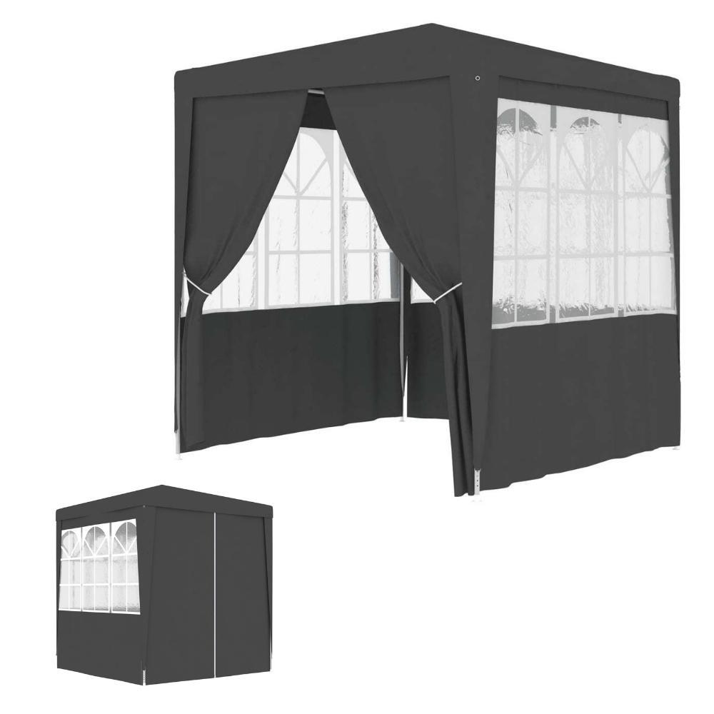 Professional Party Tent with Side Walls 2.5x2.5 m Anthracite 90 g/mÂ²