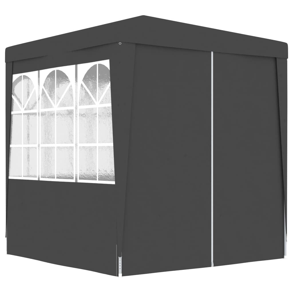 Professional Party Tent with Side Walls 2.5x2.5 m Anthracite 90 g/mÂ²