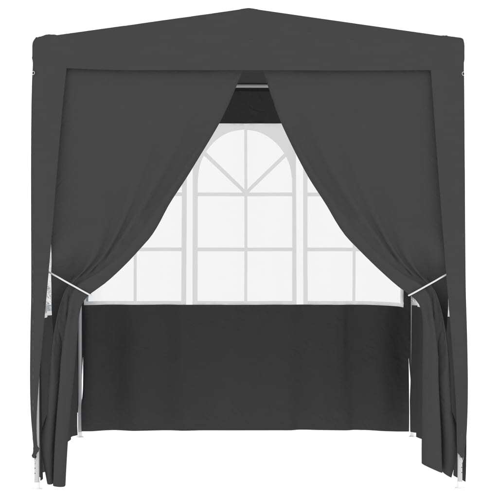 Professional Party Tent with Side Walls 2.5x2.5 m Anthracite 90 g/mÂ²