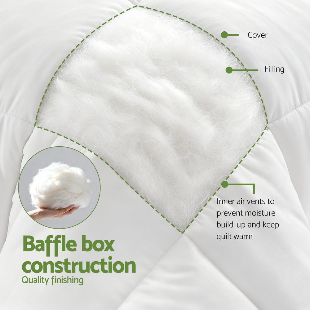 Giselle Bedding 200GSM Bamboo Summer Quilts All Season Doona Duvet Lightweight Double