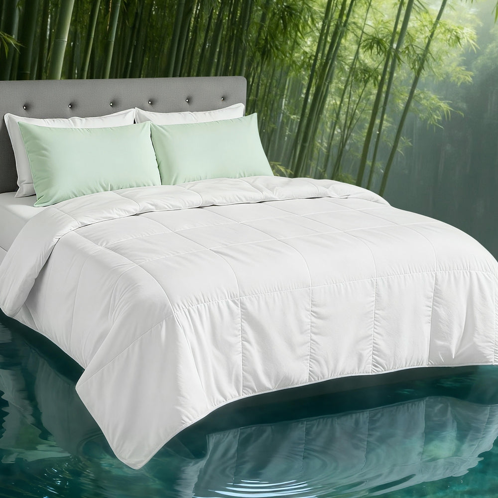 Giselle Bedding 200GSM Bamboo Summer Quilts All Season Doona Duvet Lightweight King