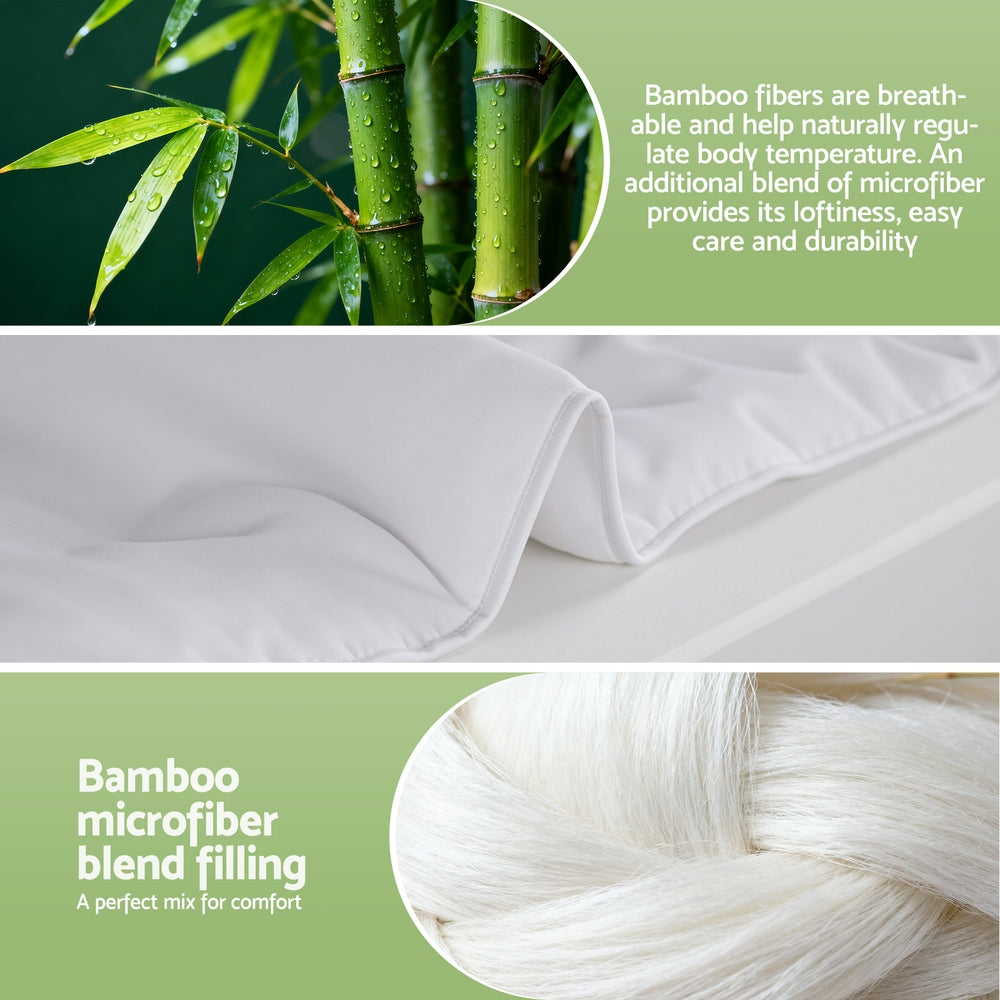Giselle Bedding 200GSM Bamboo Summer Quilts All Season Doona Duvet Lightweight King
