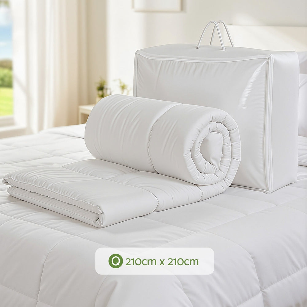 Giselle Bedding 200GSM Bamboo Summer Quilts All Season Doona Duvet Lightweight Queen