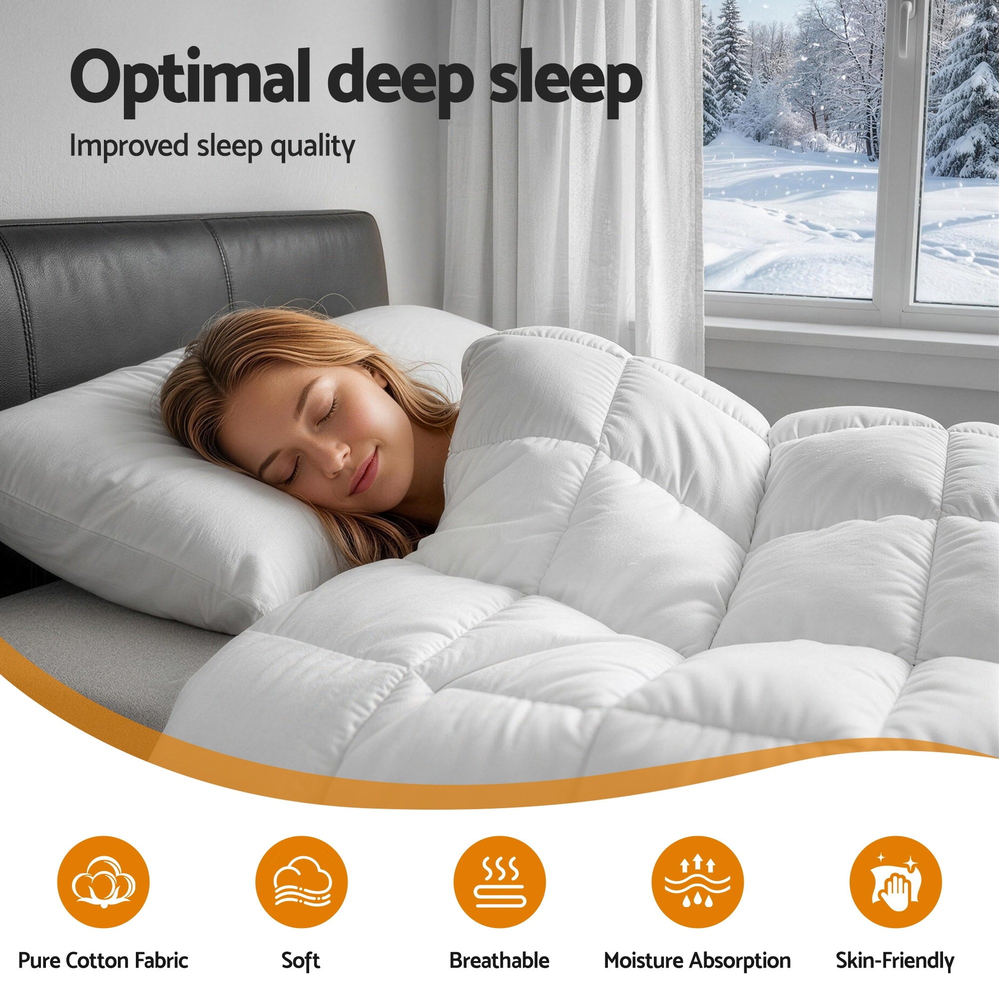 Giselle Bedding Wool Quilt 800GSM Extra Thick Double Doona Baffle Box Construction