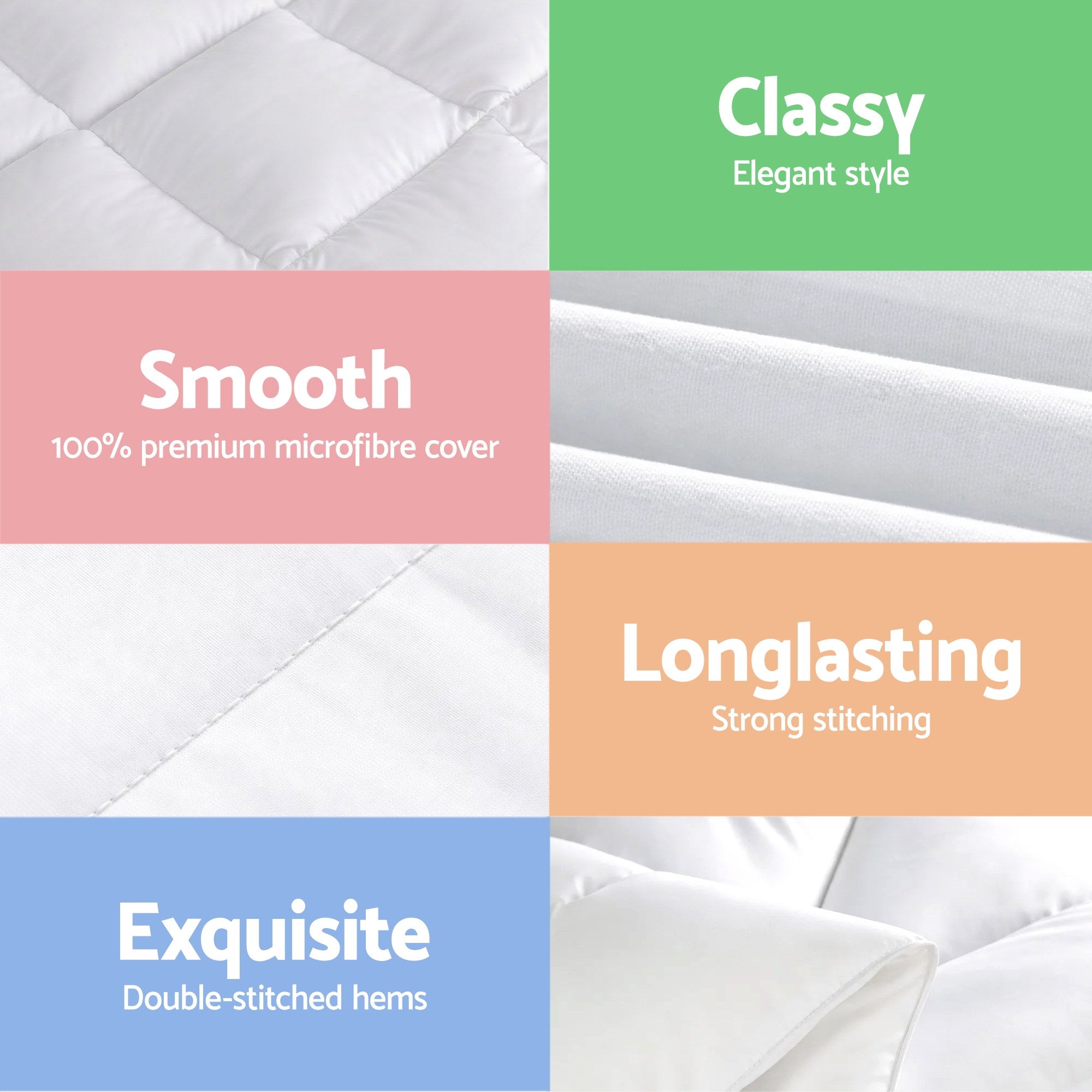 Giselle Bedding Wool Quilt 800GSM Extra Thick Double Doona Baffle Box Construction