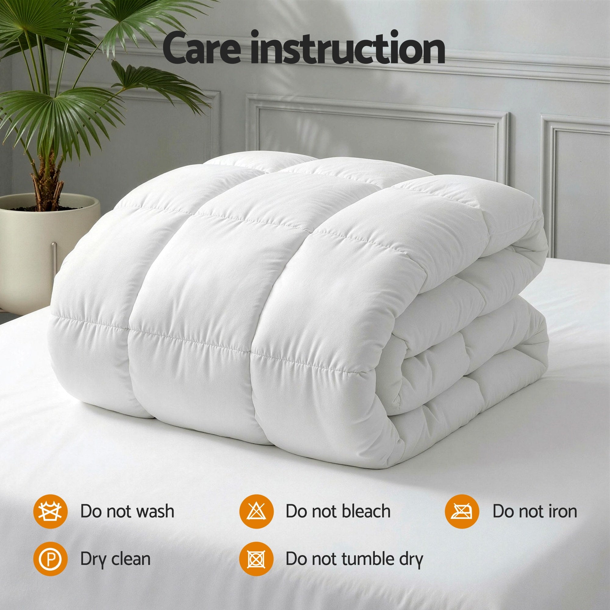 Giselle Bedding Wool Quilt 800GSM Extra Thick Double Doona Baffle Box Construction