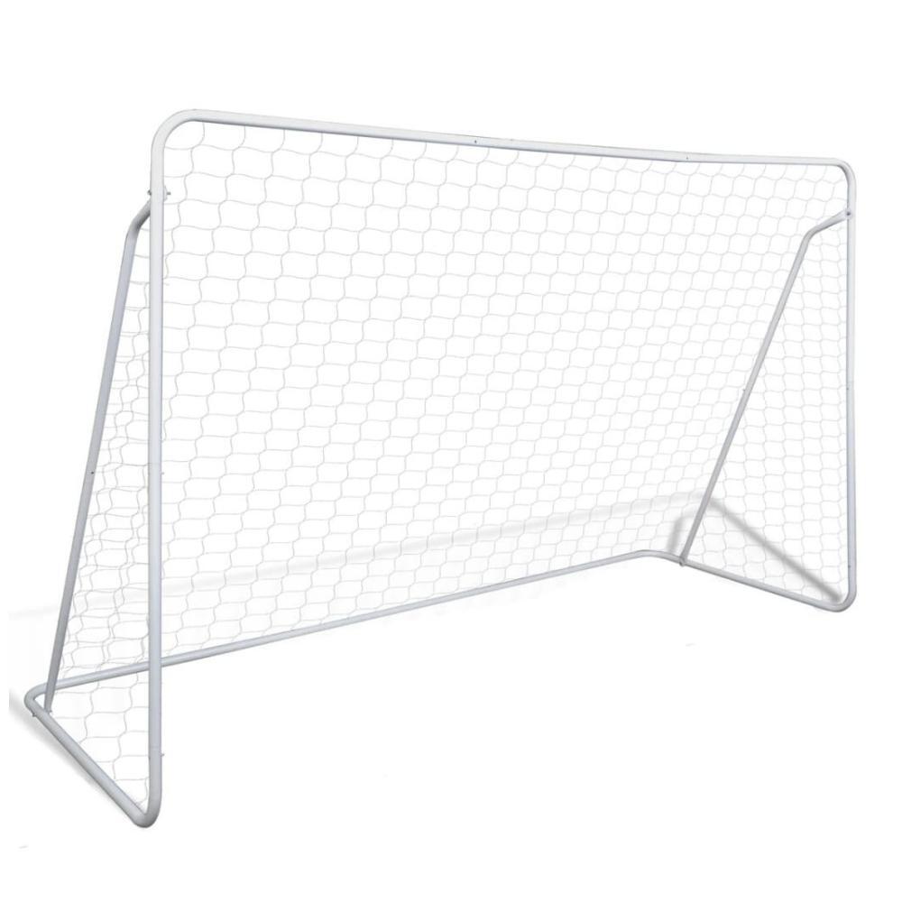 Soccer Goal Post Net Set Steel 240 x 90 x 150 cm High-quality