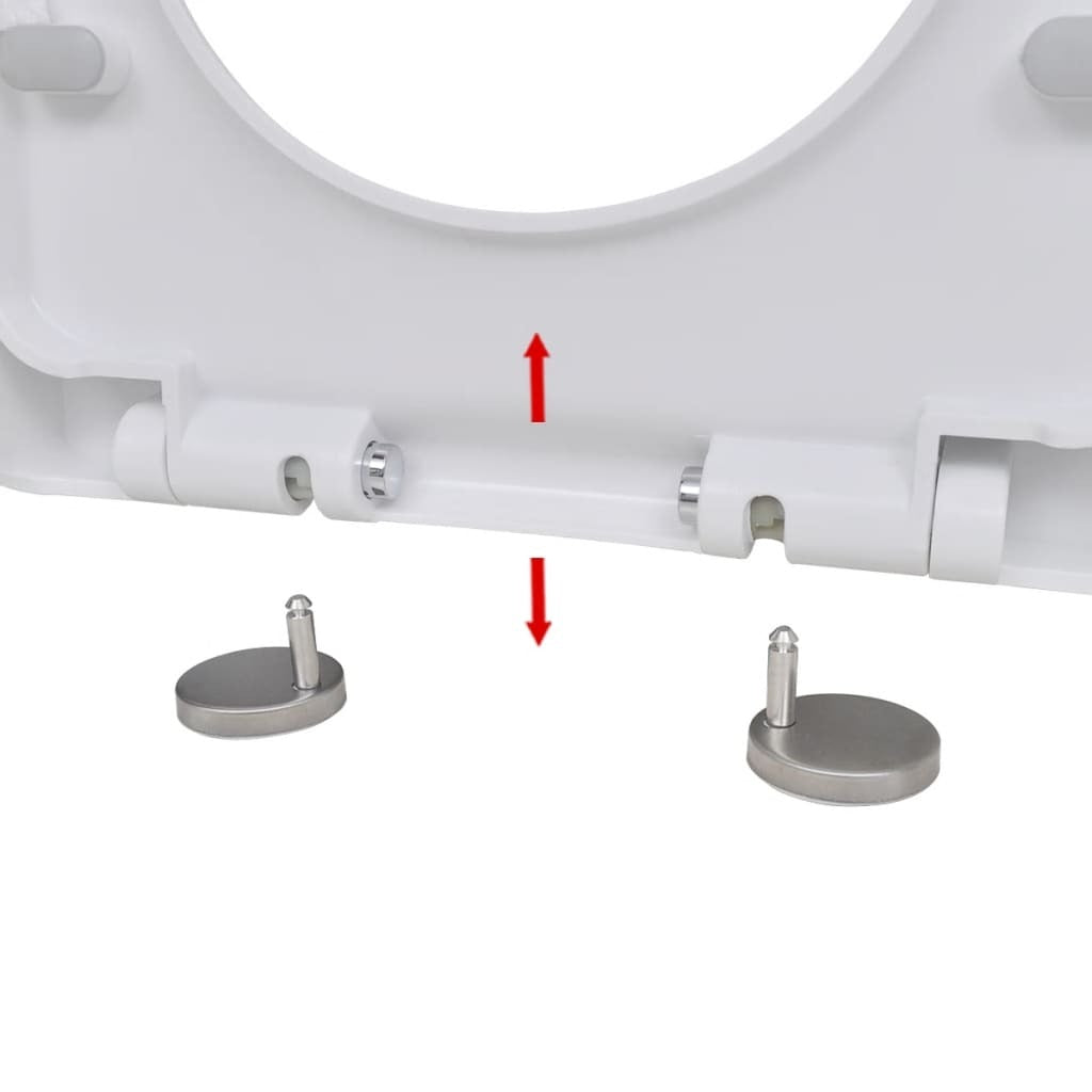 Soft-close Toilet Seat with Quick-release Design White Square