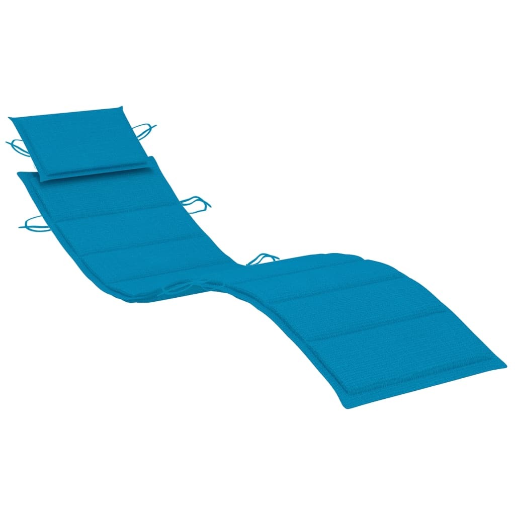 Sun Lounger Cushion Blue 186x58x4cm Oxford Fabric
