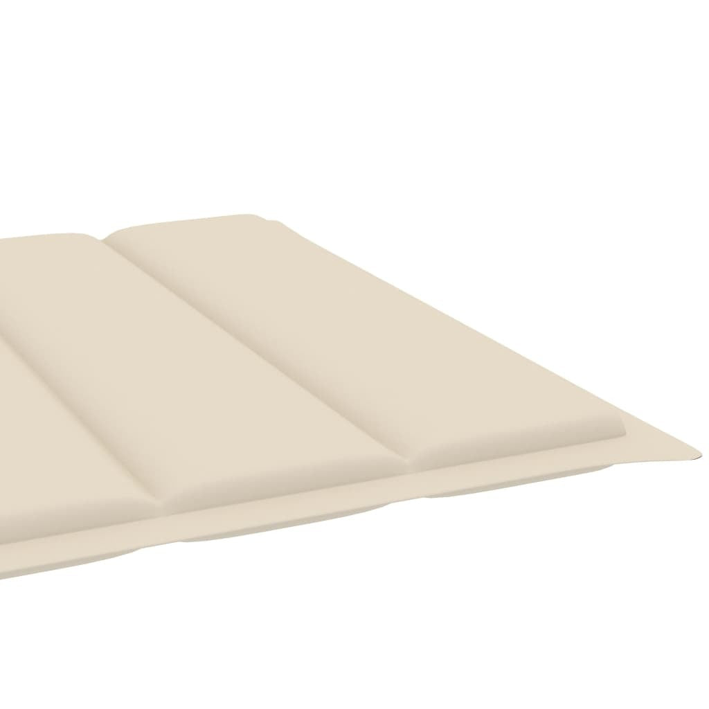 Sun Lounger Cushion Cream 200x70x3cm Oxford Fabric