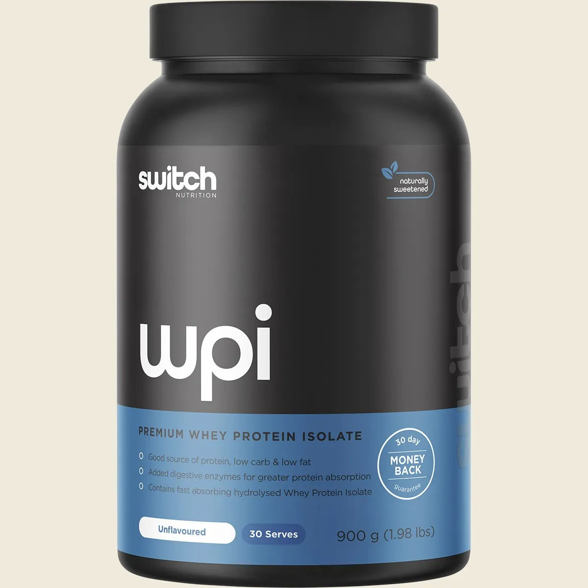 Switch Nutrition WPI PROTEIN Premium Whey Protein Isolate Unflavoured 900g