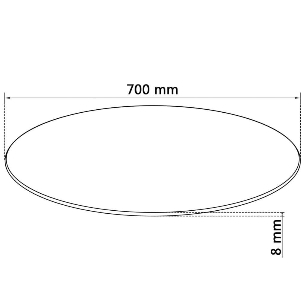 Table Top Tempered Glass Round 700 mm