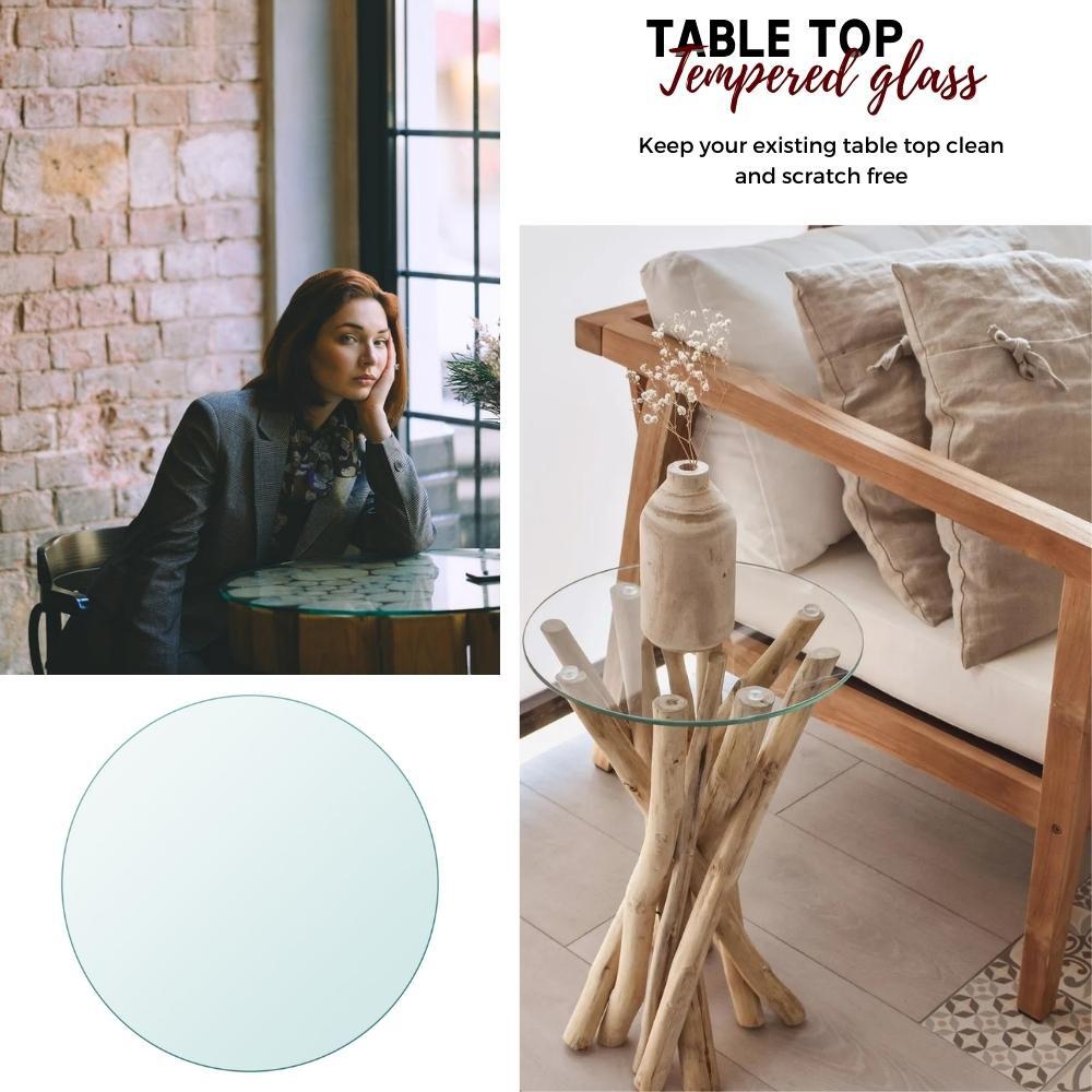 Table Top Tempered Glass Round 800 mm