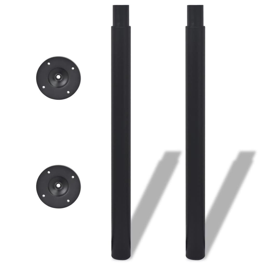 Telescopic Table Legs 2 pcs Black 710 mm-1100 mm Black