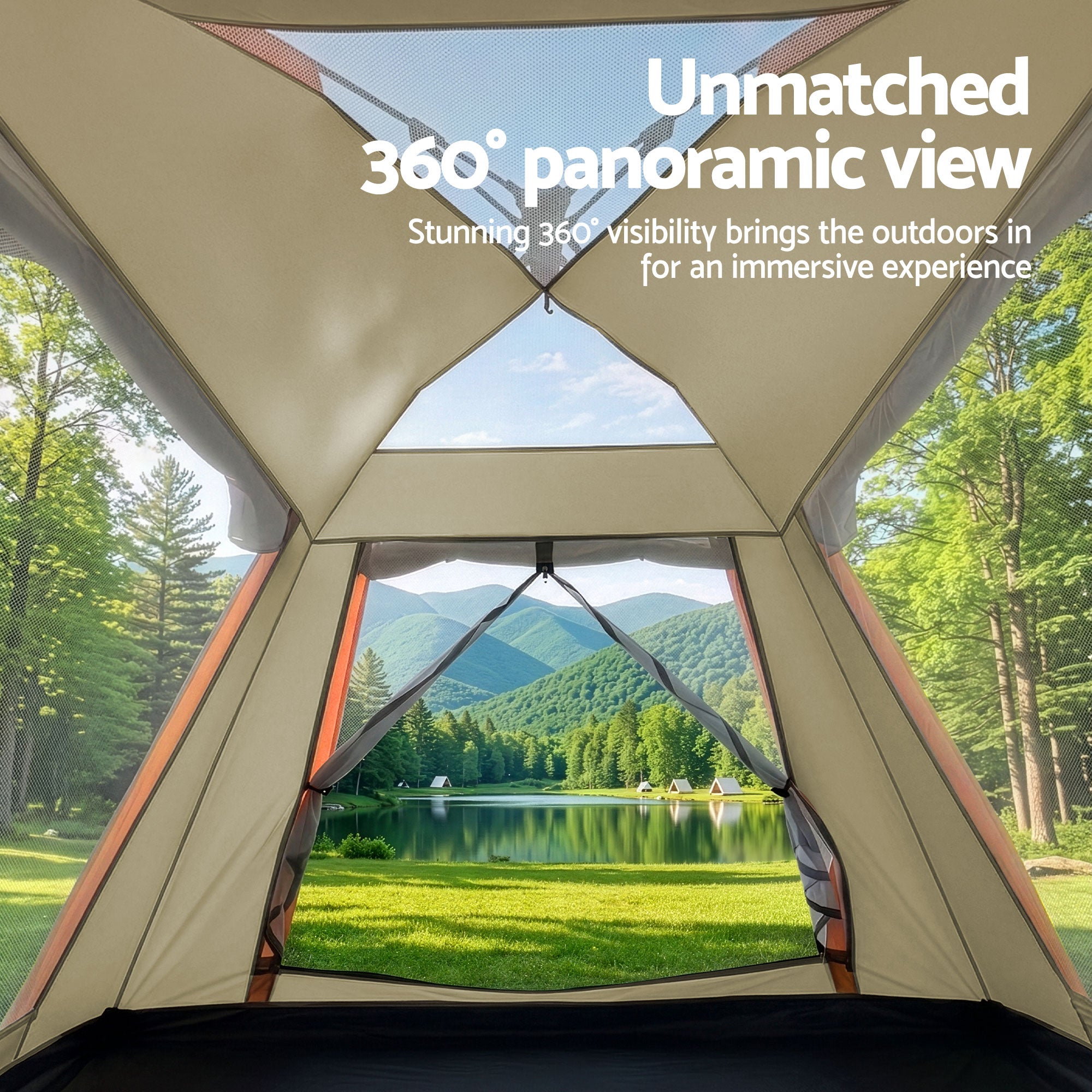 Weisshorn Automatic Pop Up Camping Tent for 3-4 Person Instant Setup Waterproof
