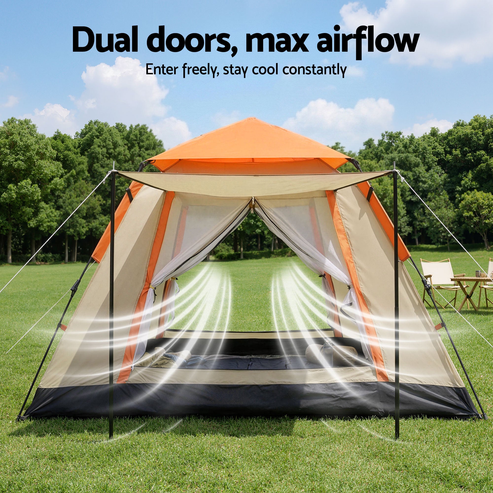Weisshorn Automatic Pop Up Camping Tent for 3-4 Person Instant Setup Waterproof