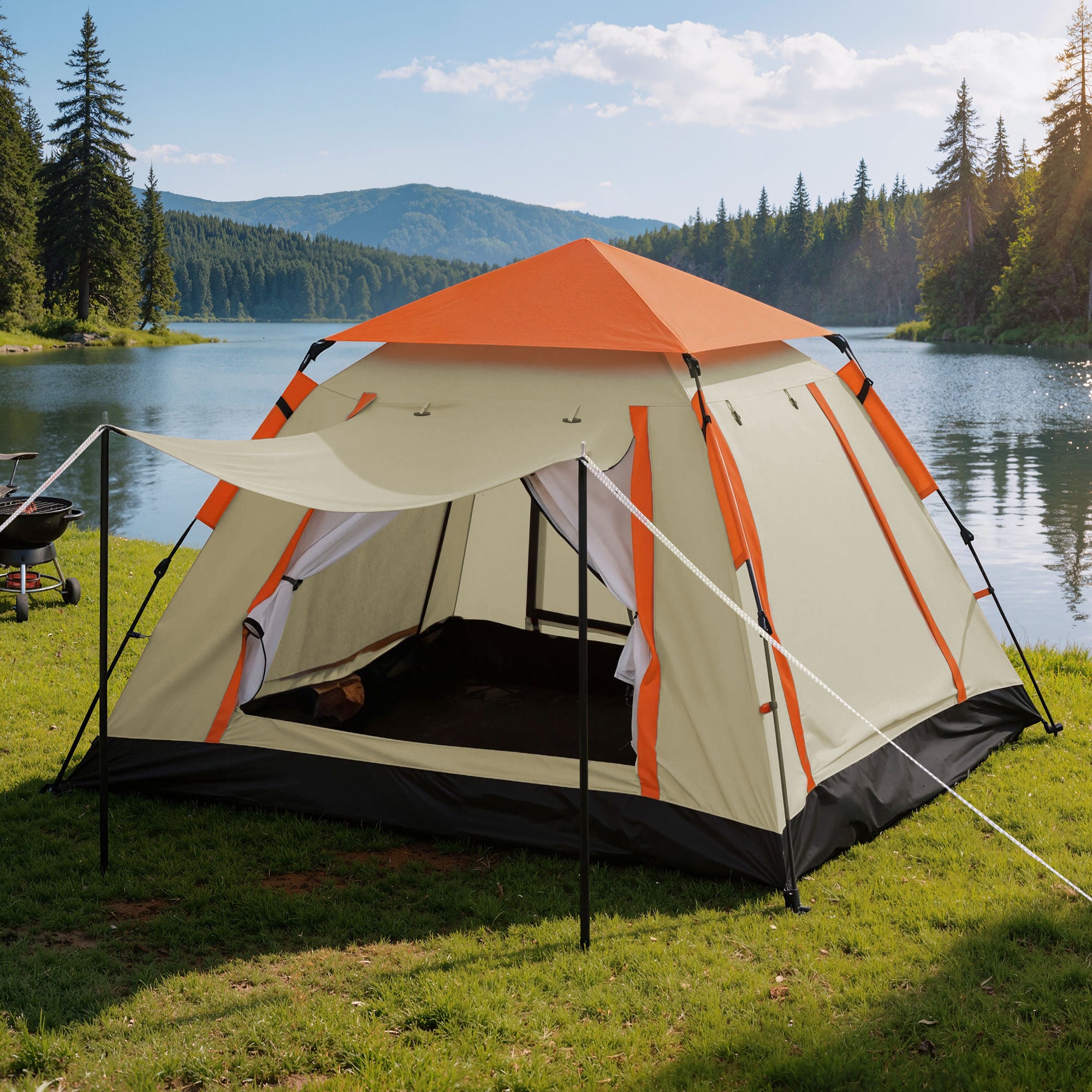 Weisshorn Automatic Pop Up Camping Tent for 3-4 Person Instant Setup Waterproof