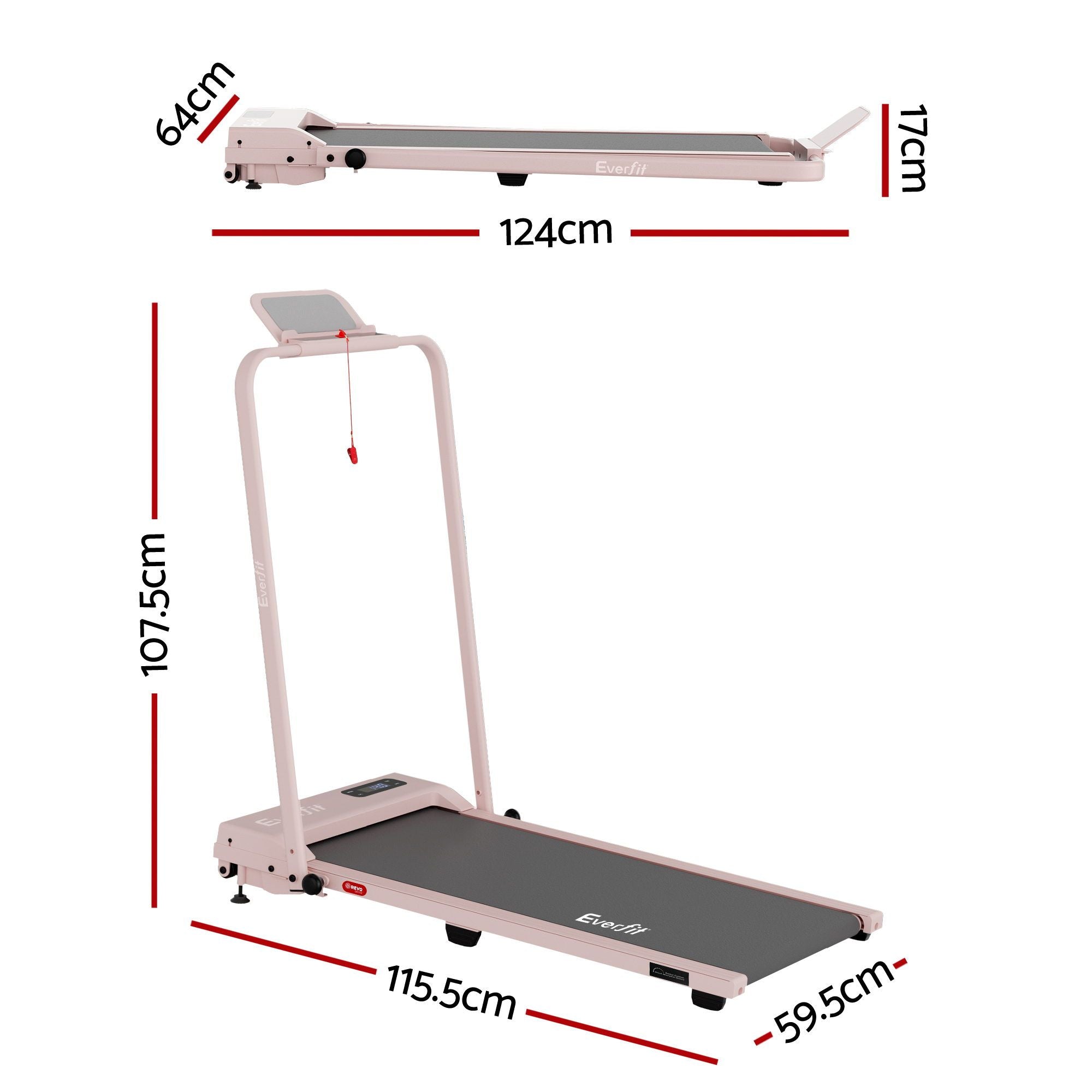 Everfit 3 in 1 Walking Pad Treadmill 12% Incline 38cm Belt APP Control