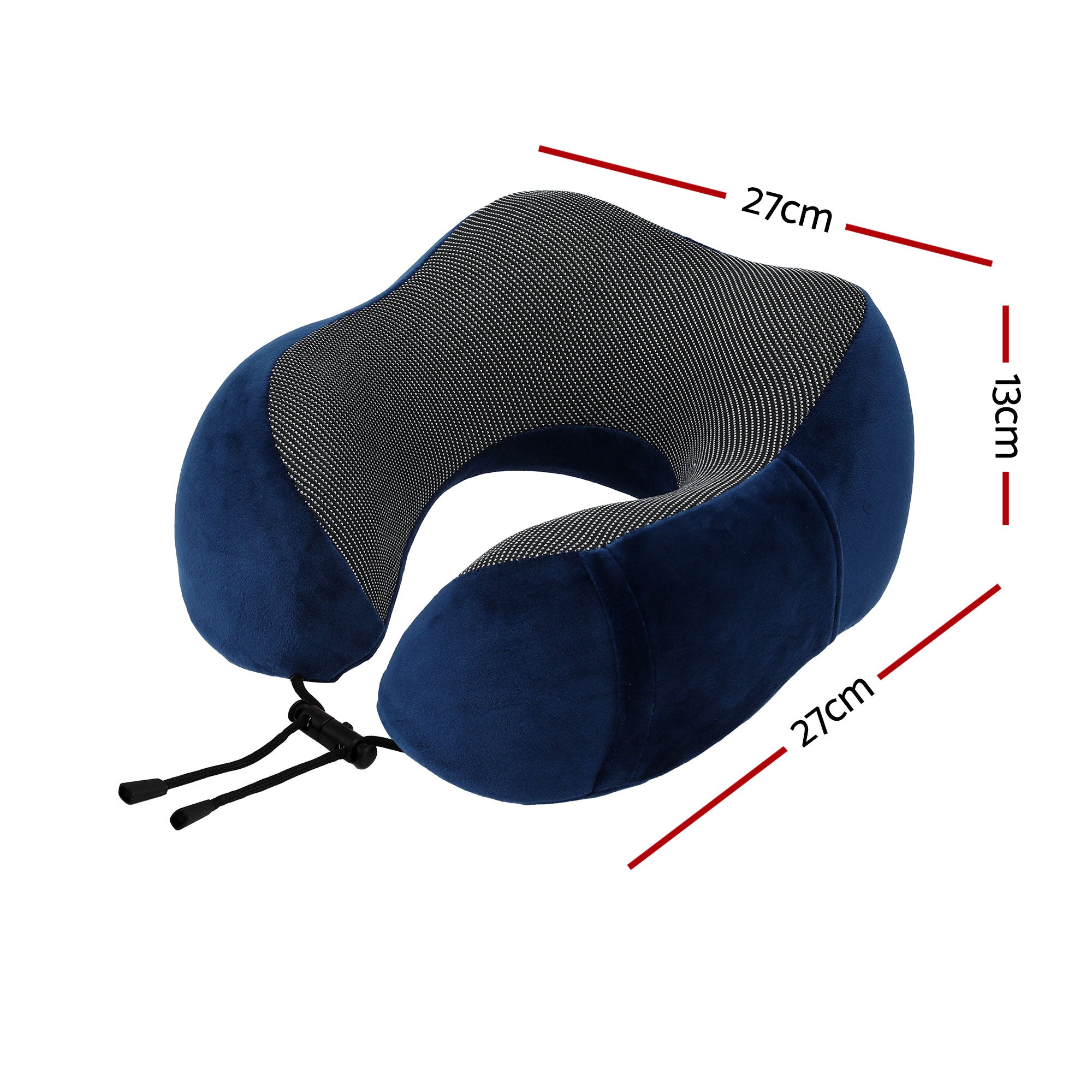 Wanderlite Travel Pillow for Airplanes Memory Foam Neck Pillows for Traveling Blue