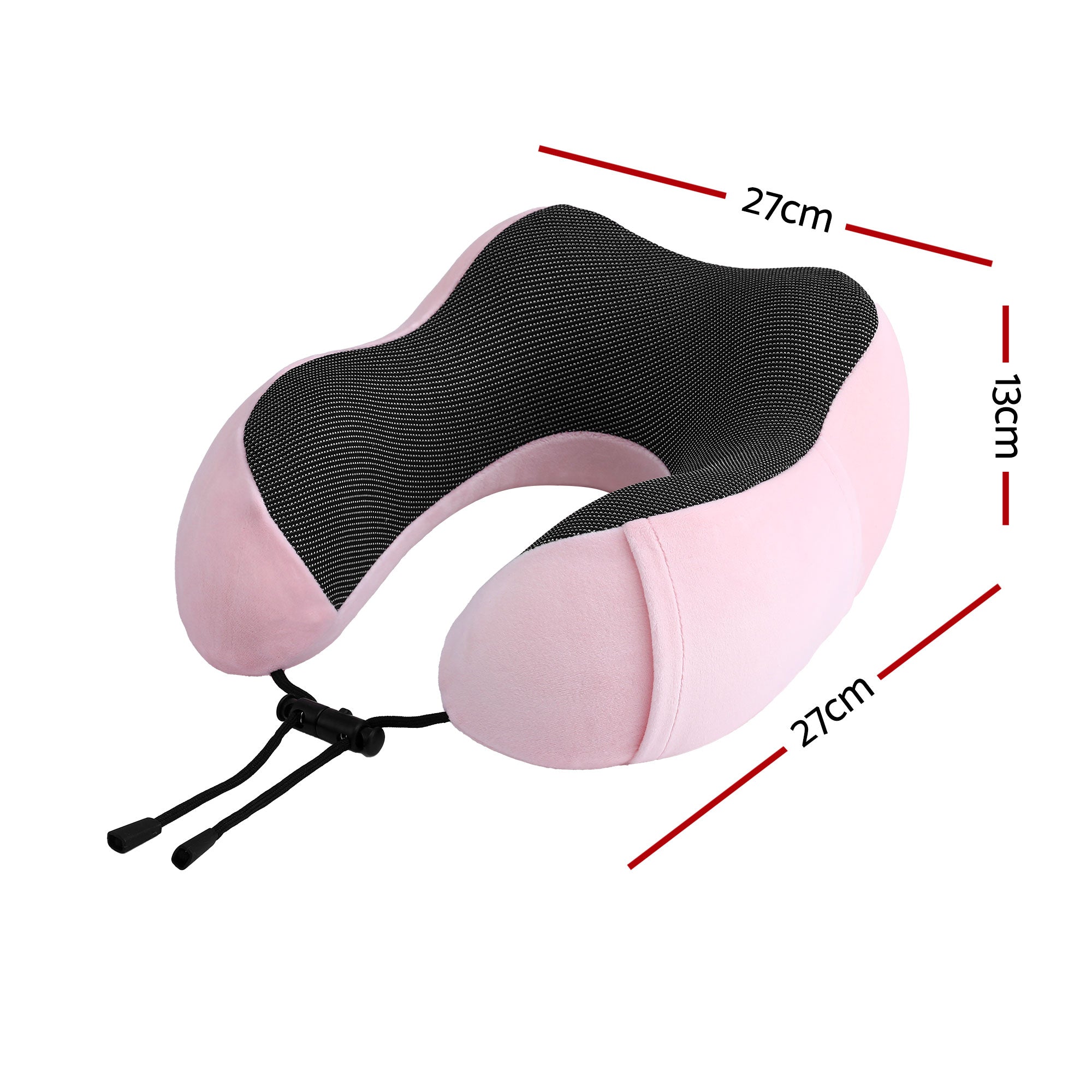 Wanderlite Travel Pillow for Airplanes Memory Foam Neck Pillows for Traveling Pink