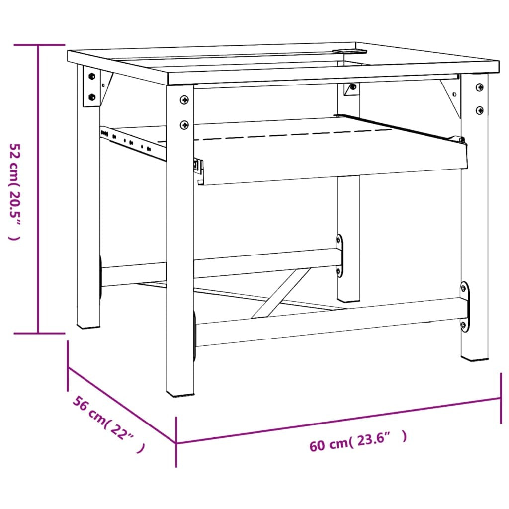 Washing Machine Pedestal with Pull-Out Shelf White