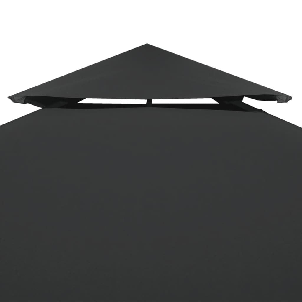Water-proof Gazebo Cover Canopy 310 g / mÂ² Dark Grey 3 x 3 m