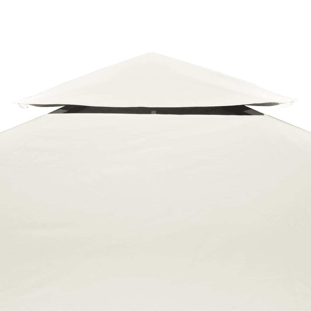 Waterproof Gazebo Cover Canopy 310 g / mÂ² Cream White 3 x 3 m