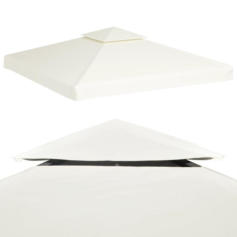 Waterproof Gazebo Cover Canopy 310 g / mÂ² Cream White 3 x 3 m