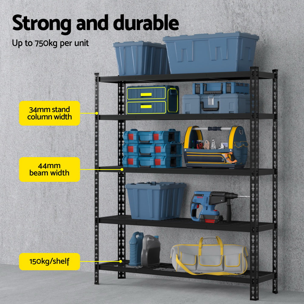 Giantz 5 x 1.8M Garage Shelving Warehouse Rack