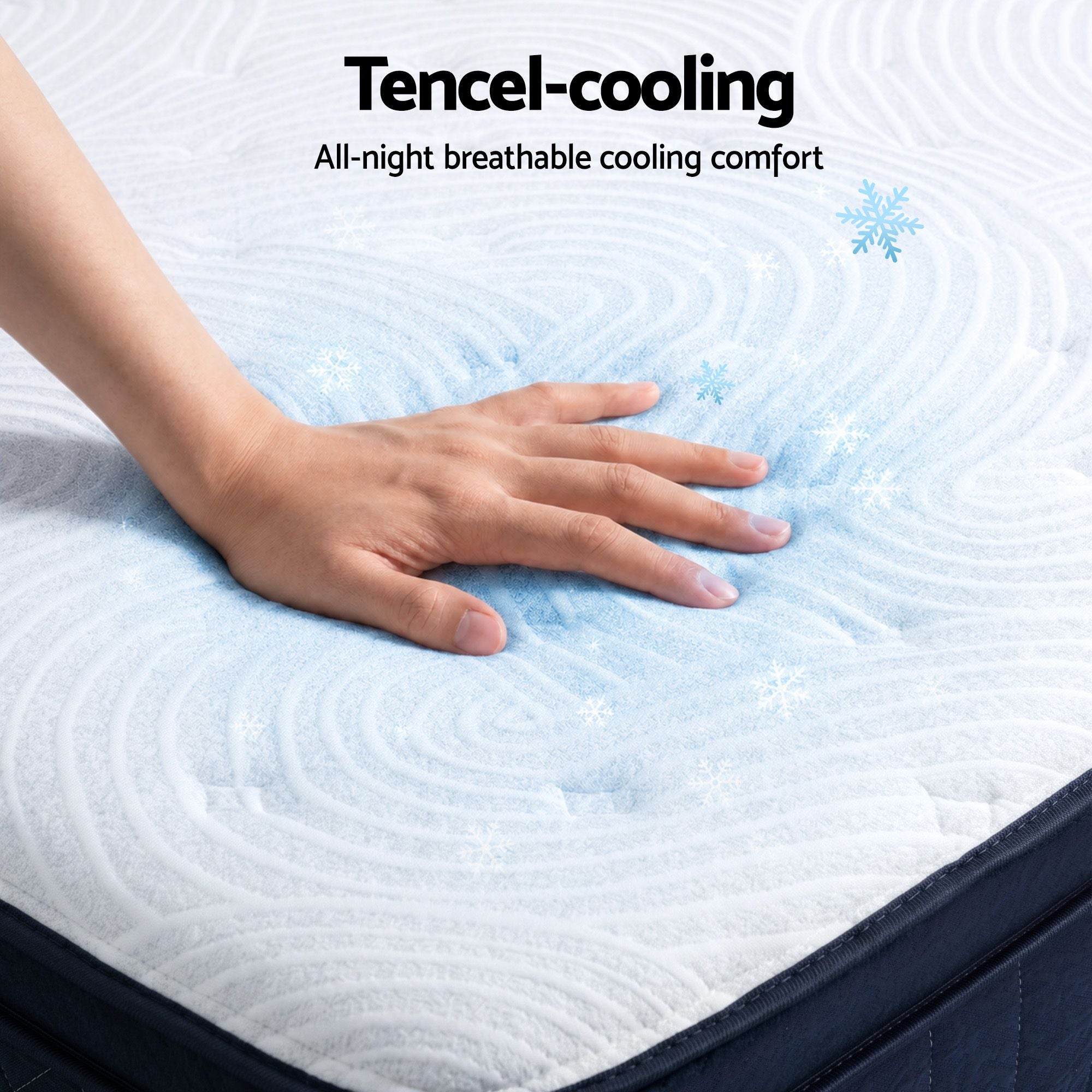 RoomSense King Single Mattress, 34cm Thick Medium Firm Hybrid Mattress for Back Pain Relief
