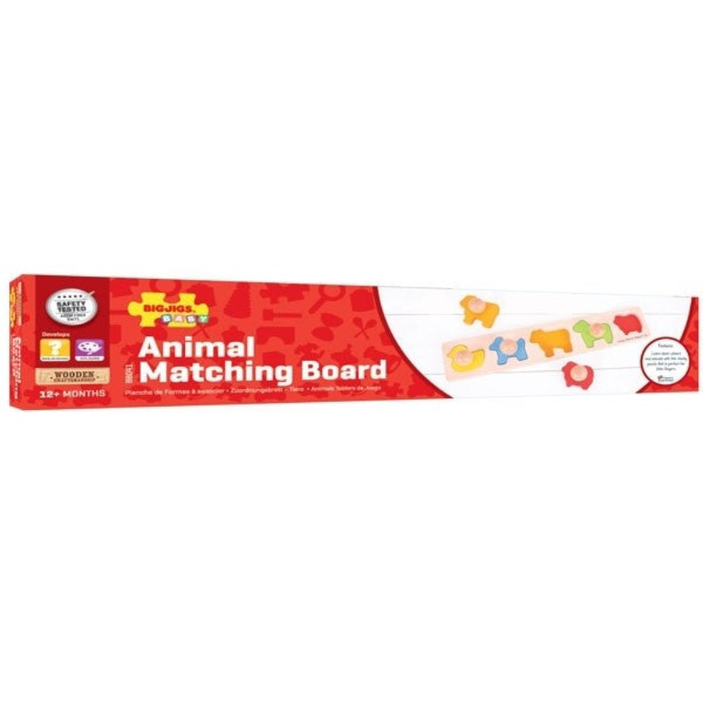 Bigjigs Toys Wooden Animal Matching Board for Kids