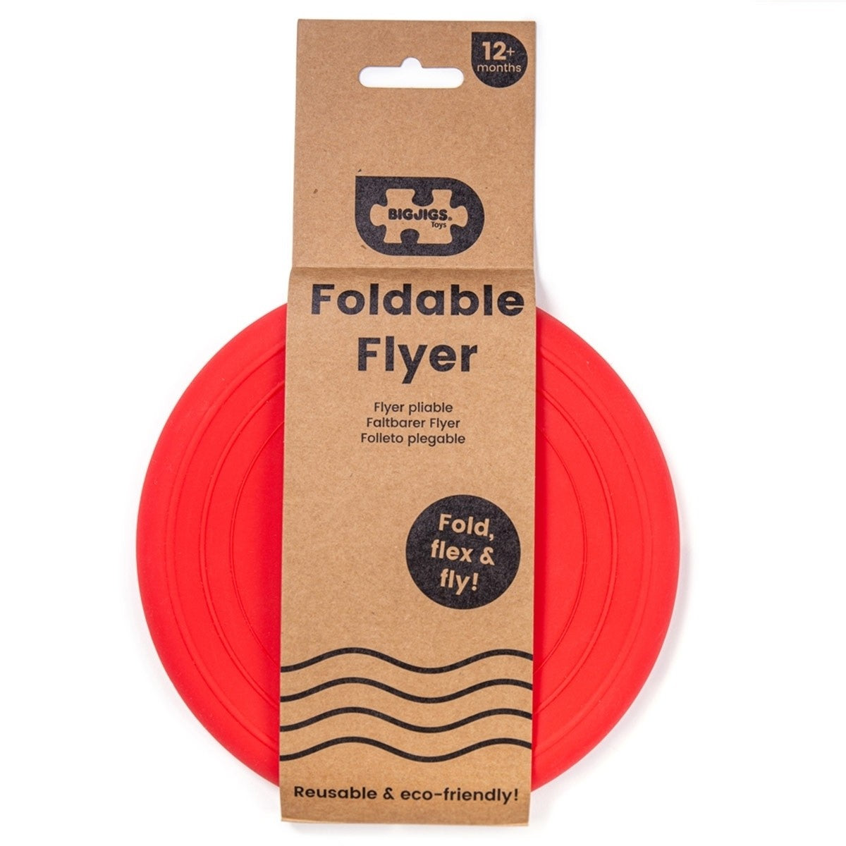 Bigjigs Toys Flexible Flyer Sledge Lightweight Winter Outdoor Toy for Kid Cherry Red