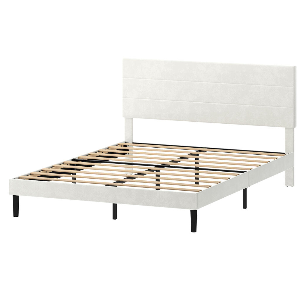 Levede Queen Bed Frame Upholstered Adjustable Headboard Platform Mattress Base-2065254299683917824