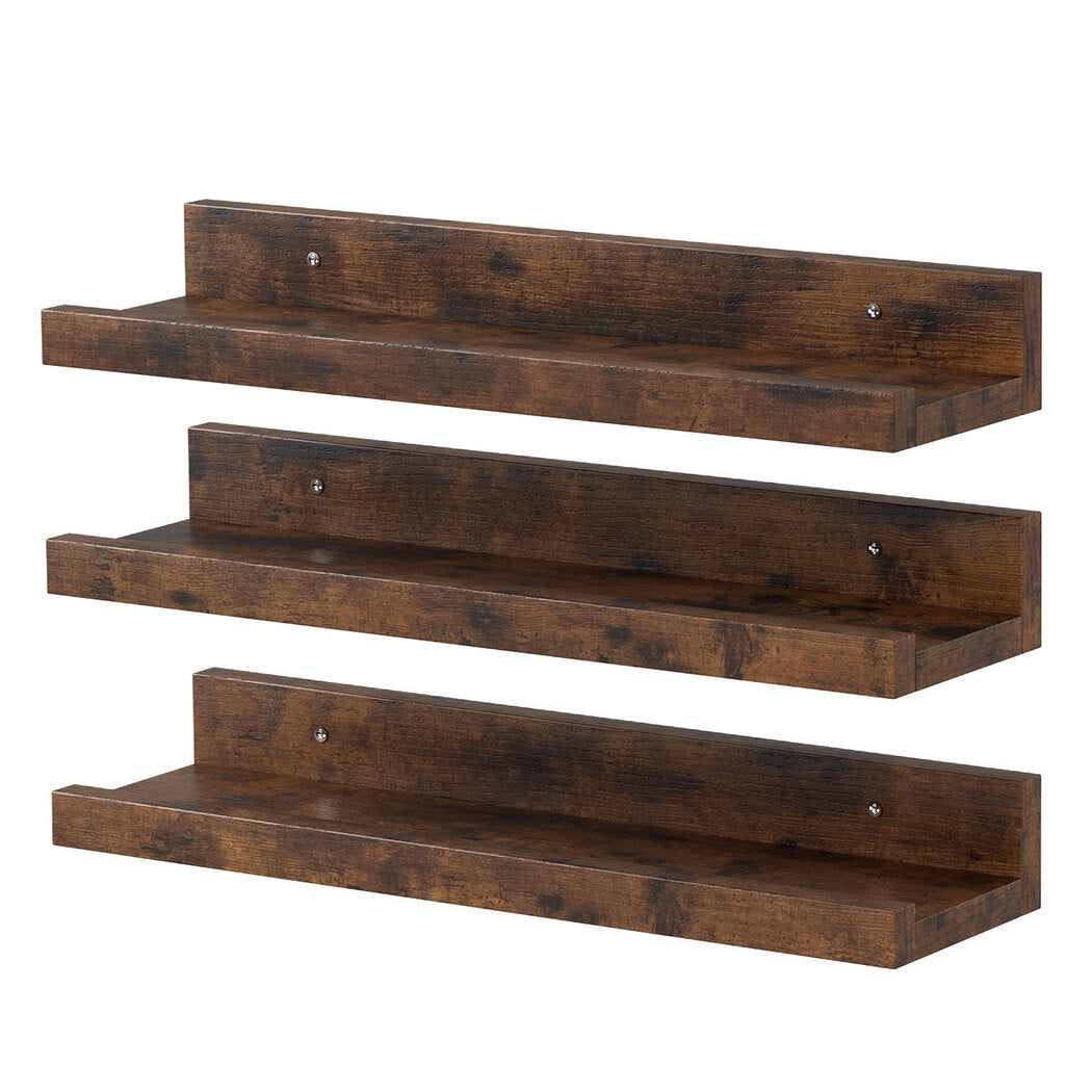 Levede Floating Shelves 3 Pack Wall Mounted Wood Storage Display Rack Room Decor-2065254309259513856