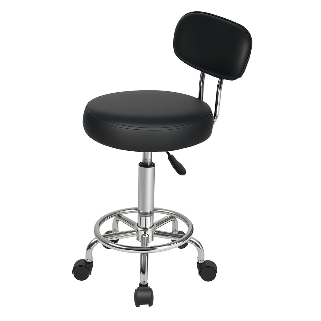 Levede Swivel Office Chair Low Back Round Rolling Stools Height Adjustable-2065254289642754048