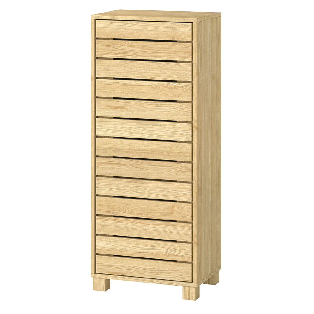 Levede Bathroom Storage Cabinet Handleless Wood Floor Shelf Unit Cupboard Oak-2065254288736784384