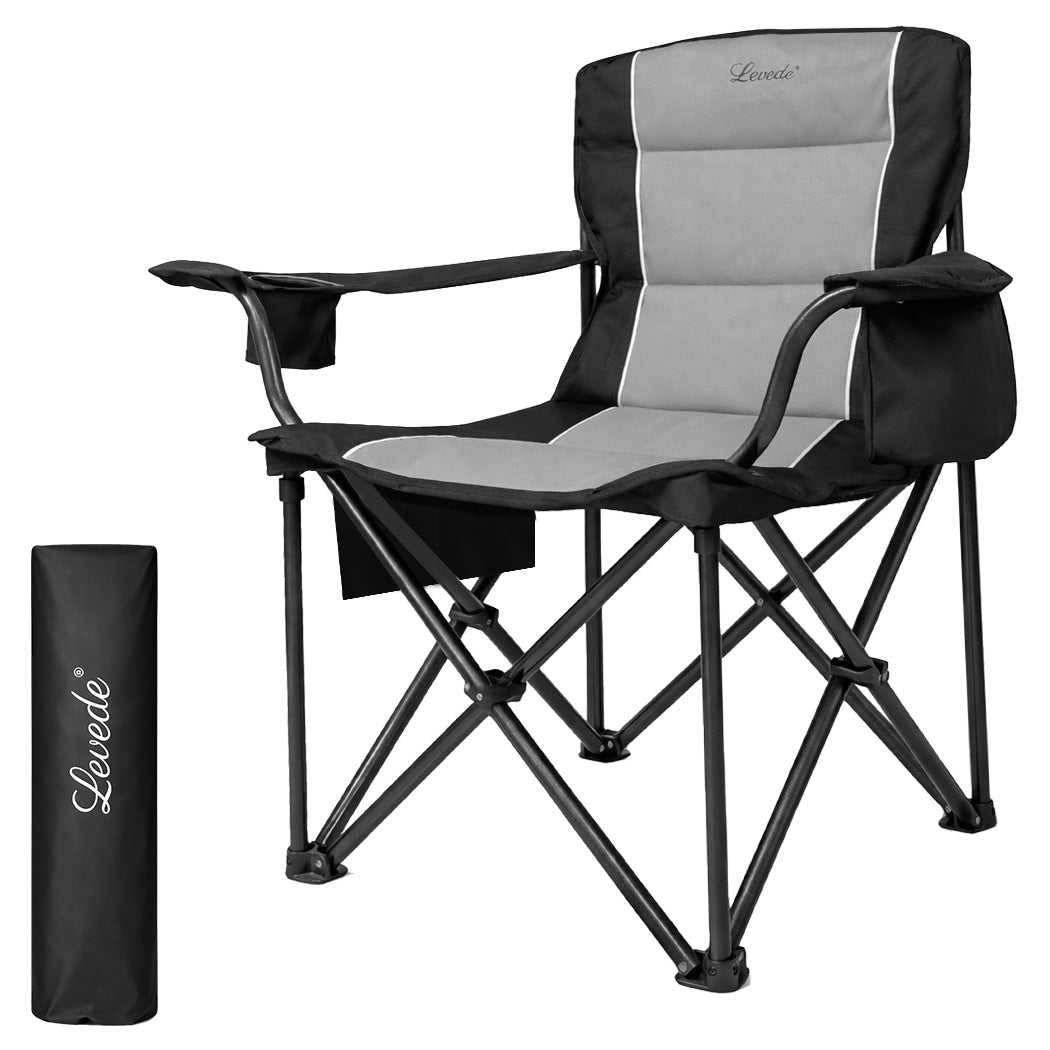 Levede Camping Chair Large Folding Outdoor Portable Fishing Picnic Travel Seat-2065254303899193344