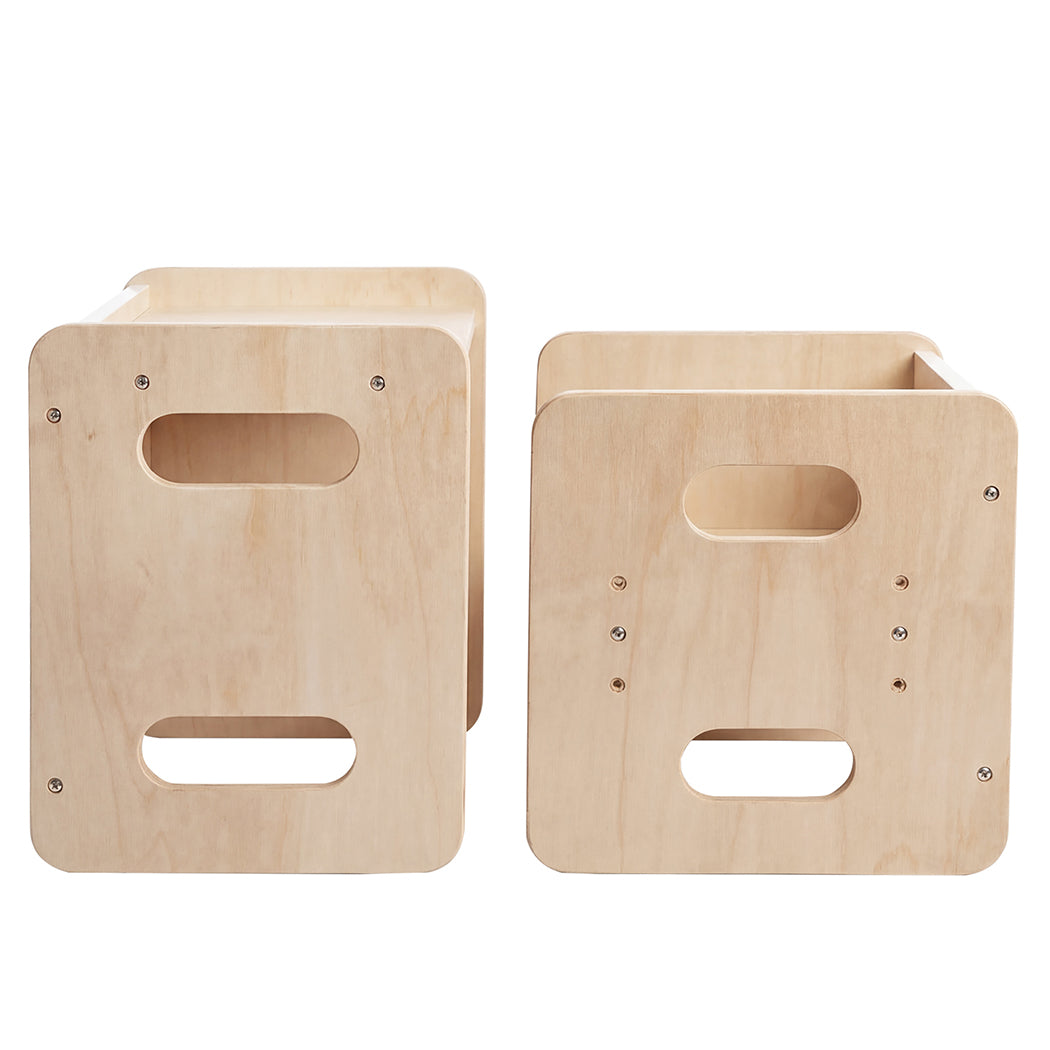 Levede Kids Table and Chair Set Dining Adjustable Toddler Activity Desk Wood-2050056790732836865