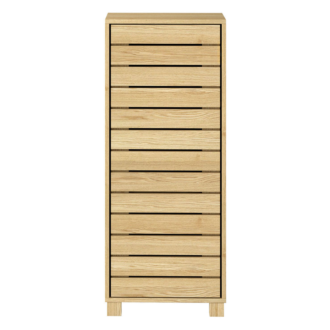 Levede Bathroom Storage Cabinet Handleless Wood Floor Shelf Unit Cupboard Oak-2065254288736784385