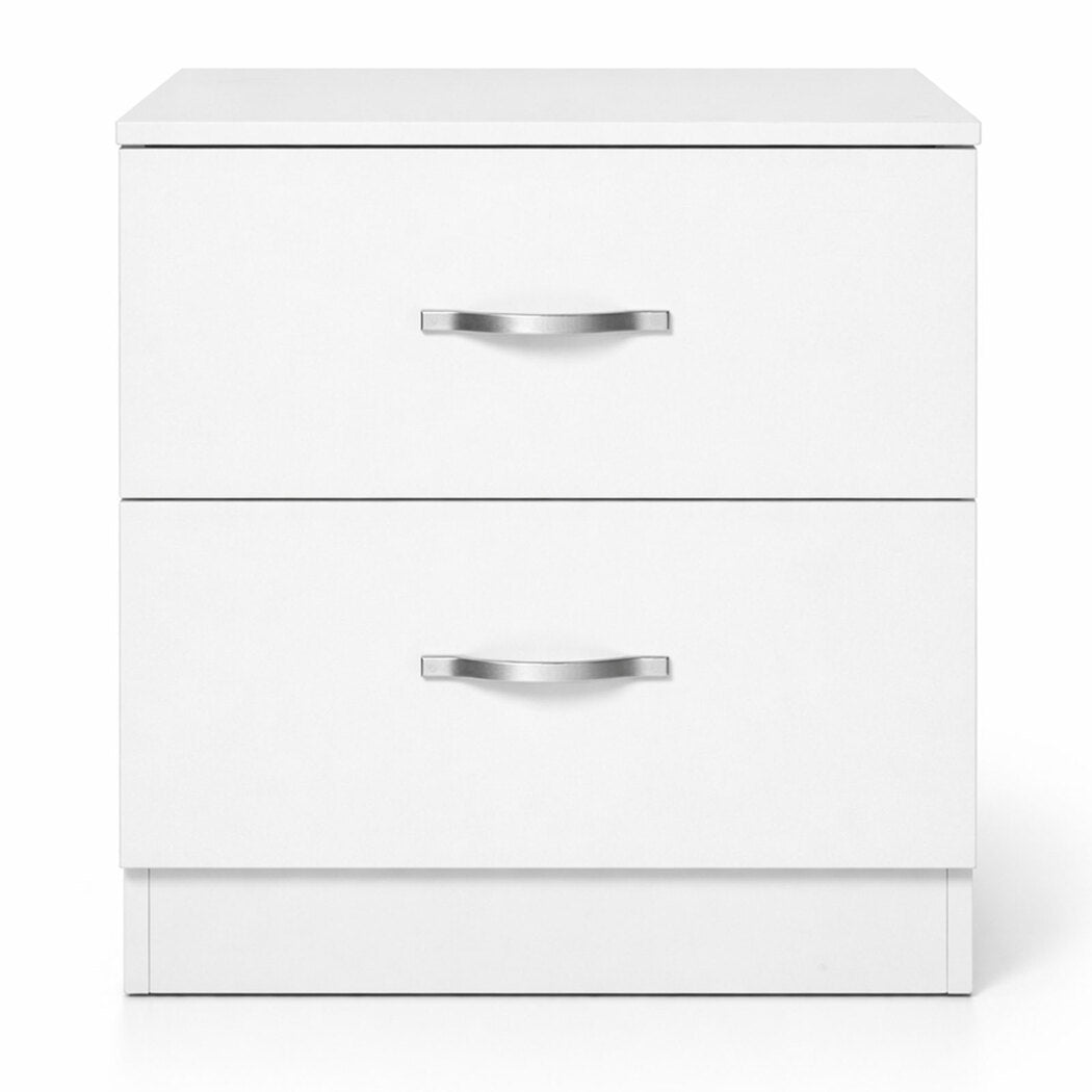 Levede Bedside Table Side Table 2 Drawers Storage Nightstand Bedroom Cabinet-2065254302913531905