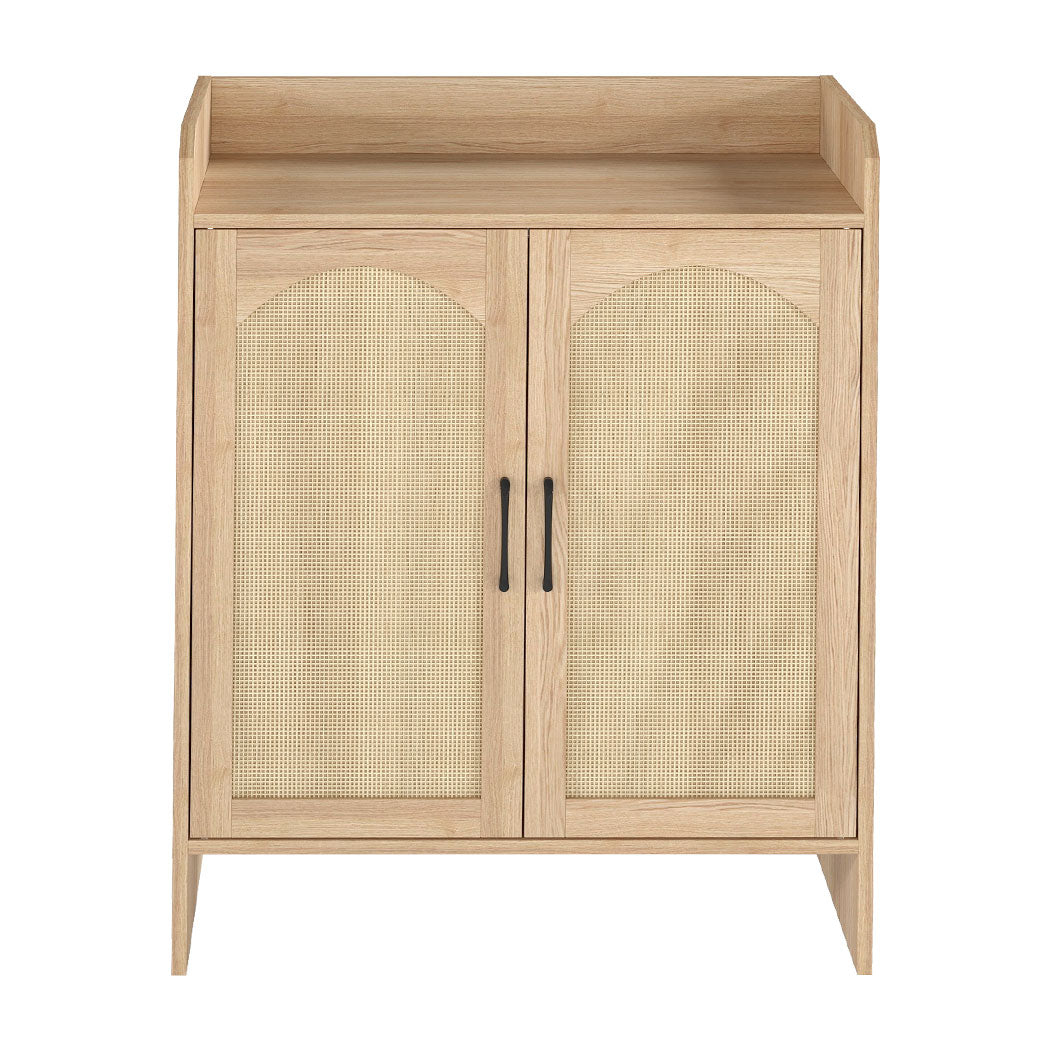 Levede 5 Tier Shoe Cabinet Wooden Double Door Storage Rack Organiser Entryway-2065254300241760257