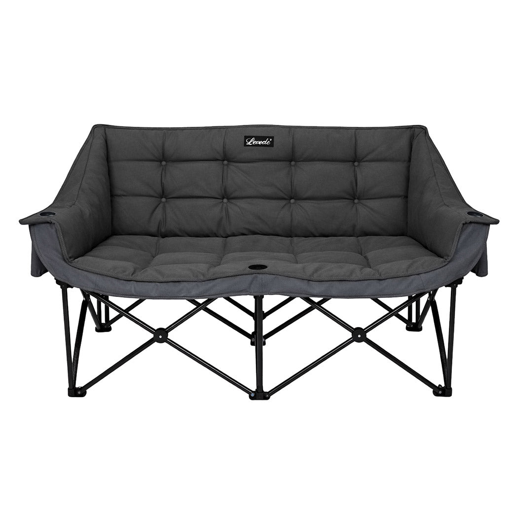Levede Double Camping Chair Folding Outdoor Portable Fishing Picnic Travel Seat-2050056782503612417