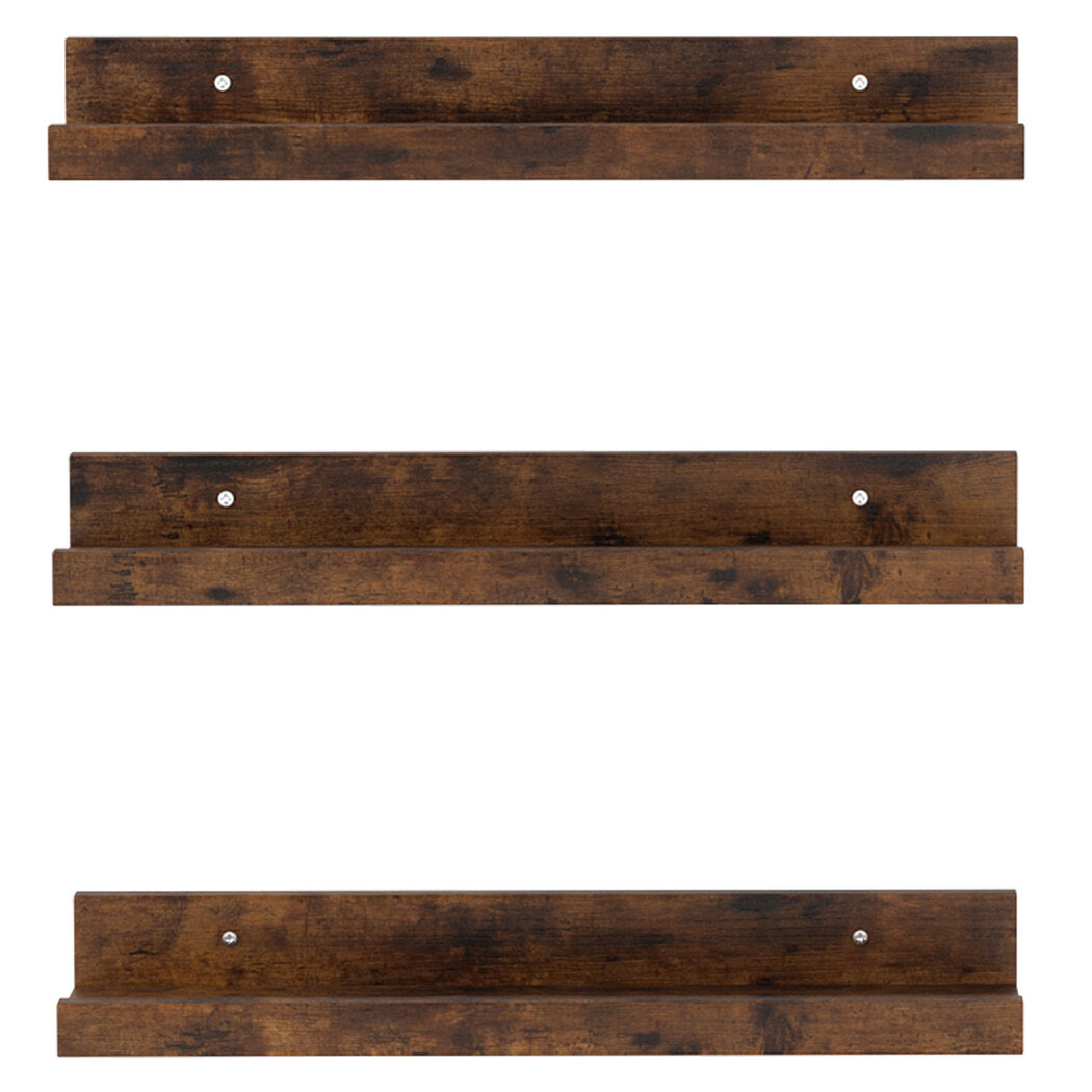 Levede Floating Shelves 3 Pack Wall Mounted Wood Storage Display Rack Room Decor-2065254309259513857