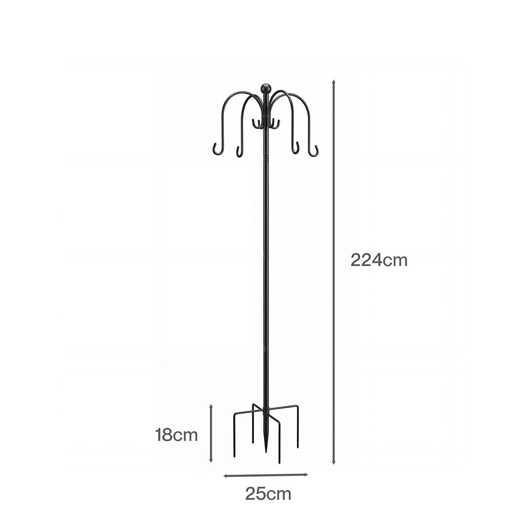 Toque Bird Feeder Pole Station Hanging Stand Adjustable 8 Hooks Outdoor 224cm-2061251870785146882