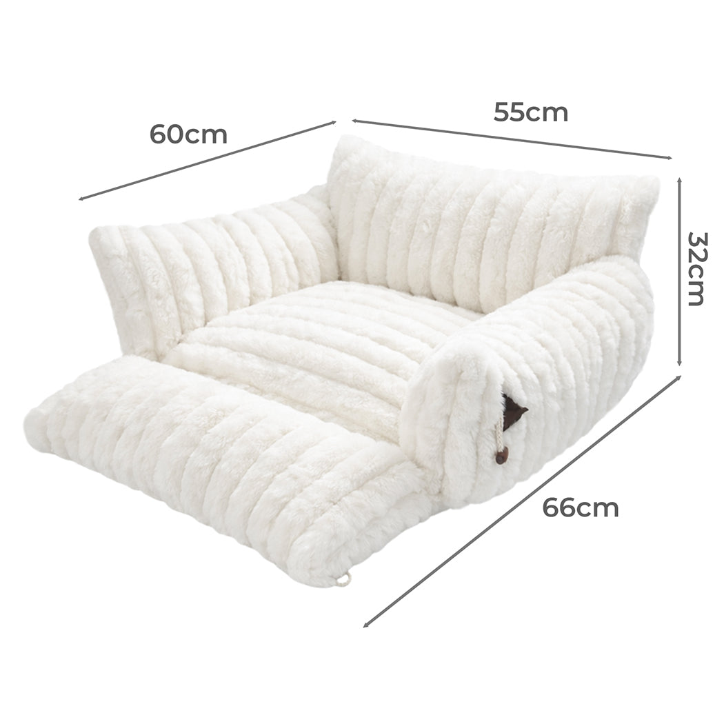 Pawz Cat Bed Extended Soft Plush Lounge Sofa Couch Pet Small Dog Removable Cover-2065254304725471234